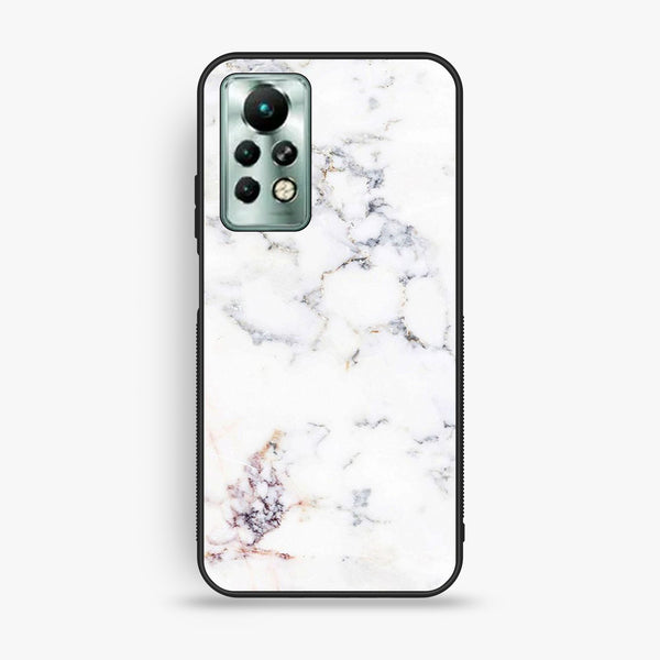 Infinix Note 11 Pro - White Design 3 - Premium Metal Printed Soft Bumper Shock Proof Case