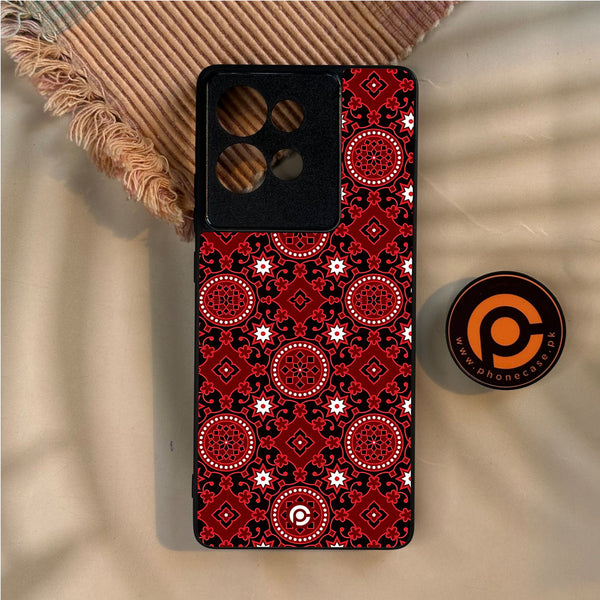 Motorola Edge 50 - Ajrak Design 6 - Premium Metal Printed Soft Bumper Shock Proof Case