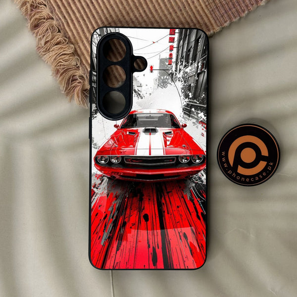 Samsung Galaxy S26 Plus - Red Muscle Car Thrill - Premium Metal Printed Soft Bumper Shock Proof Case