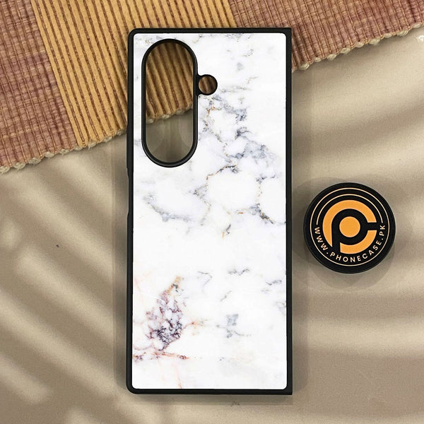 Samsung Galaxy Z Fold 8 - White Design 3 - Premium Metal Printed Soft Bumper Shock Proof Case