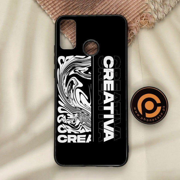 Honor 9X Lite - Creative - Premium Metal Printed Soft Bumper Shock Proof Case