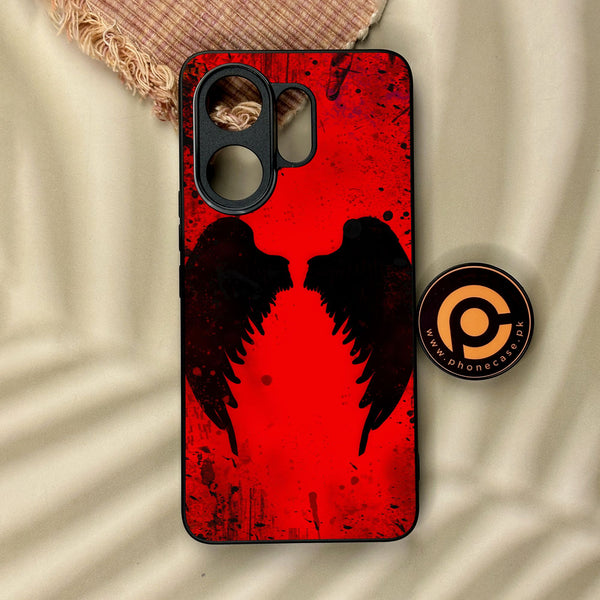 Vivo V60 - Angel 2.0 Design 3 - Premium Metal Printed Soft Bumper Shock Proof Case