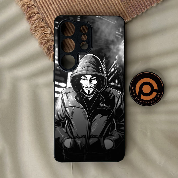 Samsung Galaxy S26 Ultra - Anonymous 2.0 Design 1 - Premium Metal Printed Soft Bumper Shock Proof Case