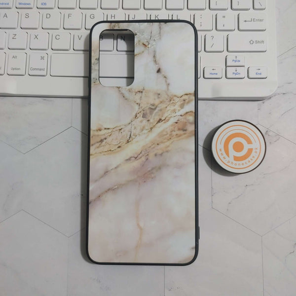 Infinix Note 8 - Pink Marble Design 8- Premium Printed Glass soft Bumper shock Proof Case CS-24337