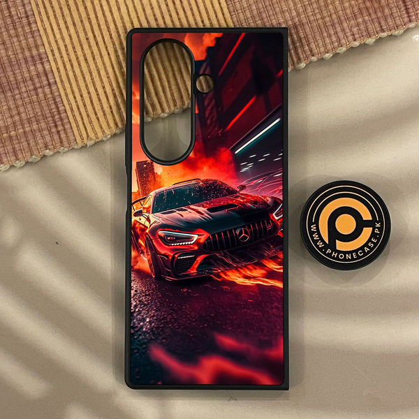 Samsung Galaxy Z Fold 8 - Racing Design 3 - Premium Metal Printed Soft Bumper Shock Proof Case