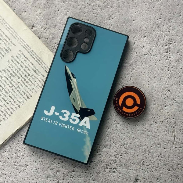 Samsung Galaxy S22 Ultra - PAF J-35A Stealth Fighter - Premium Metal  Printed soft Bumper shock Proof Case CS-40405