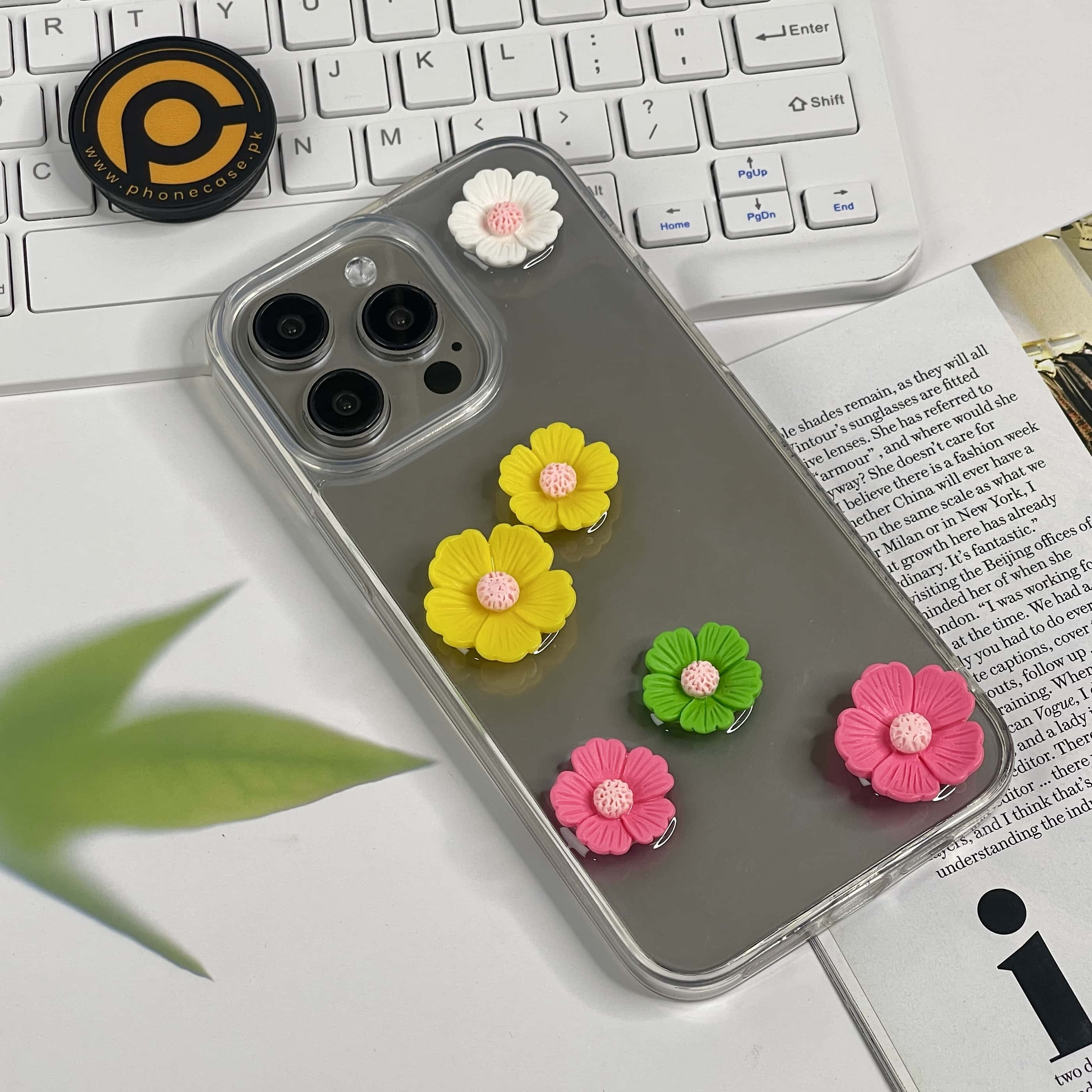 iPhone 15 Pro Max Blooming Garden Charm Clear Case