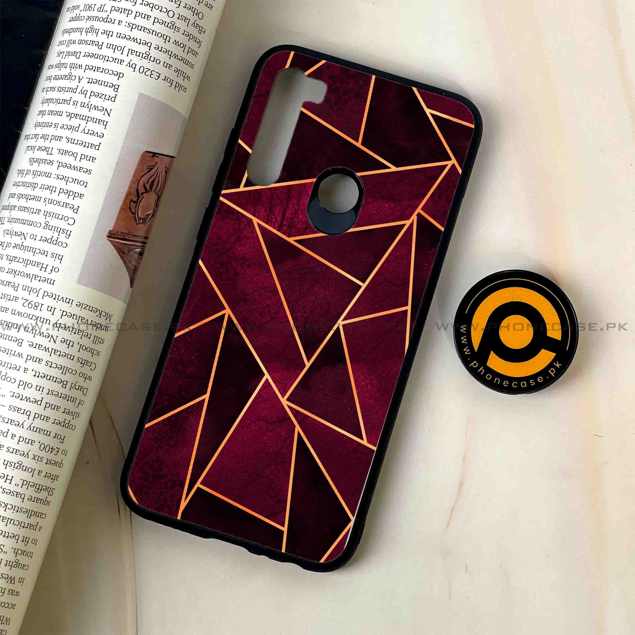 Redmi Note 8 - Geometric Marble Series - Premium Printed Glass soft Bumper shock Proof Case