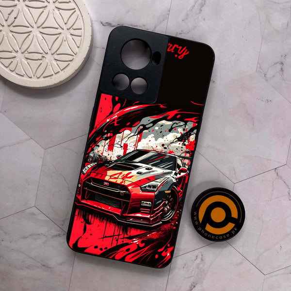 OnePlus 10R -  Godzilla Racing Car - Premium Metal Printed soft Bumper shock Proof Case