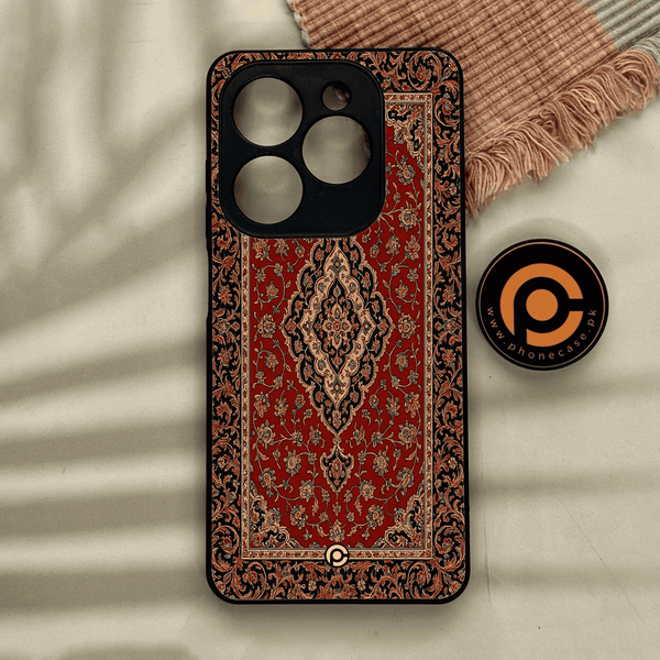 Tecno Spark GO 2024/ Smart 8/ Spark 20/ 20c/ Pop 8/ Hot 40i - Persian Rugs Design 1 - Premium Metal Printed soft Bumper Shock Proof Case CS-38122