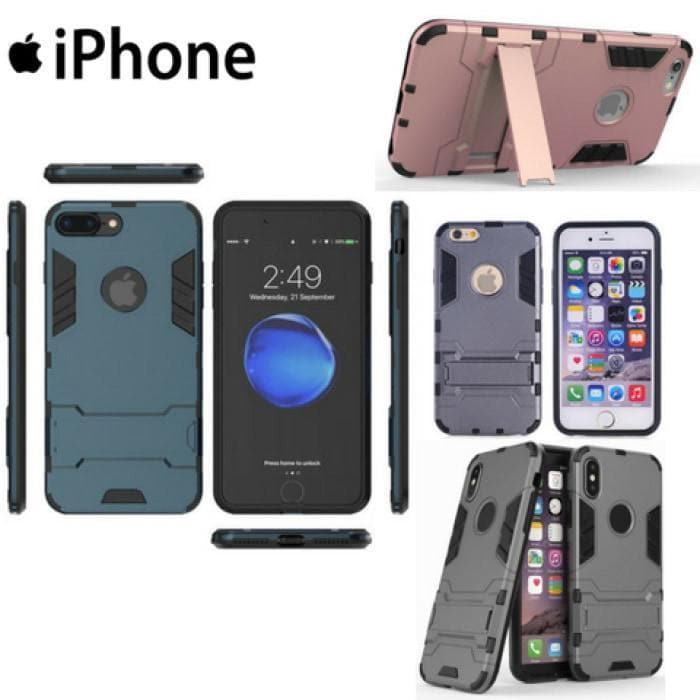 Hybrid Tpu+Pc Iron Man Armor Shield Case For All Iphone Models