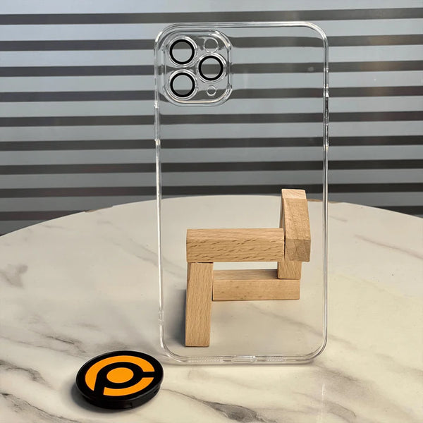iPhone 11 Pro Max Crystal Clear Full Protection Case With Camera Glass Protector