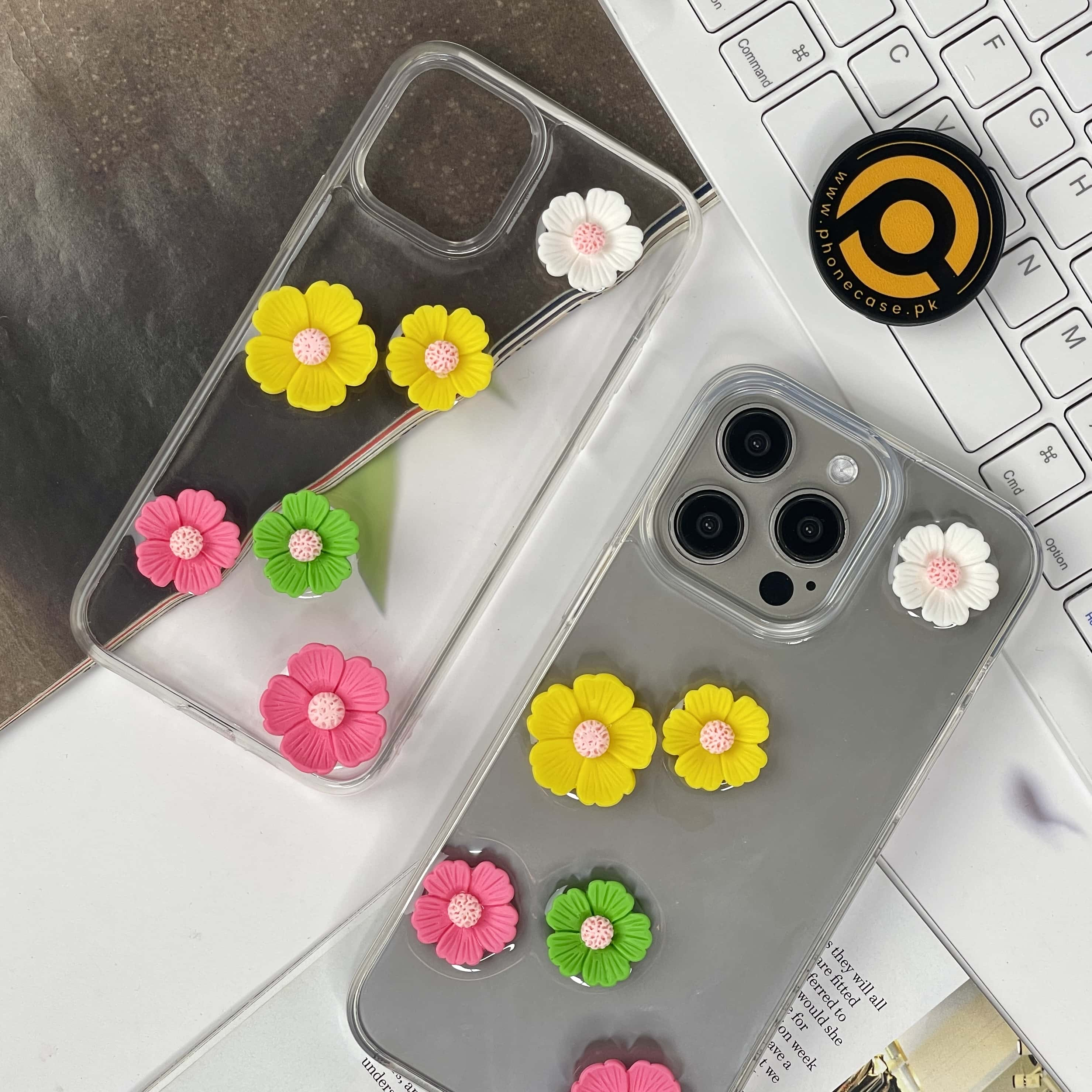 iPhone 14 Blooming Garden Charm Clear Case