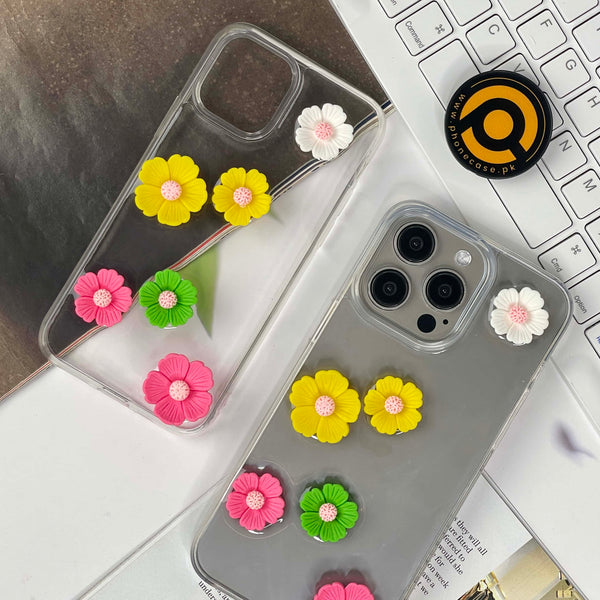 iPhone 15 Blooming Garden Charm Clear Case