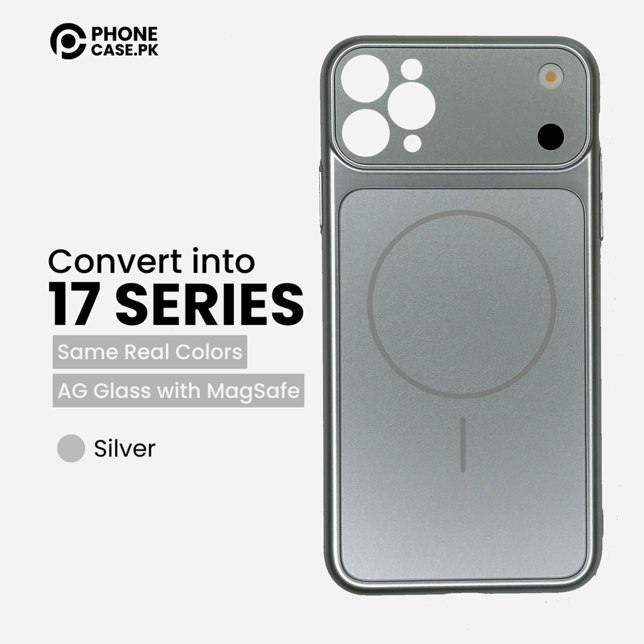 iPhone 11 Pro Max Converter Cover - Upgrade to iPhone 17 Pro Max Matte MagSafe Case with Built-in Camera Lens