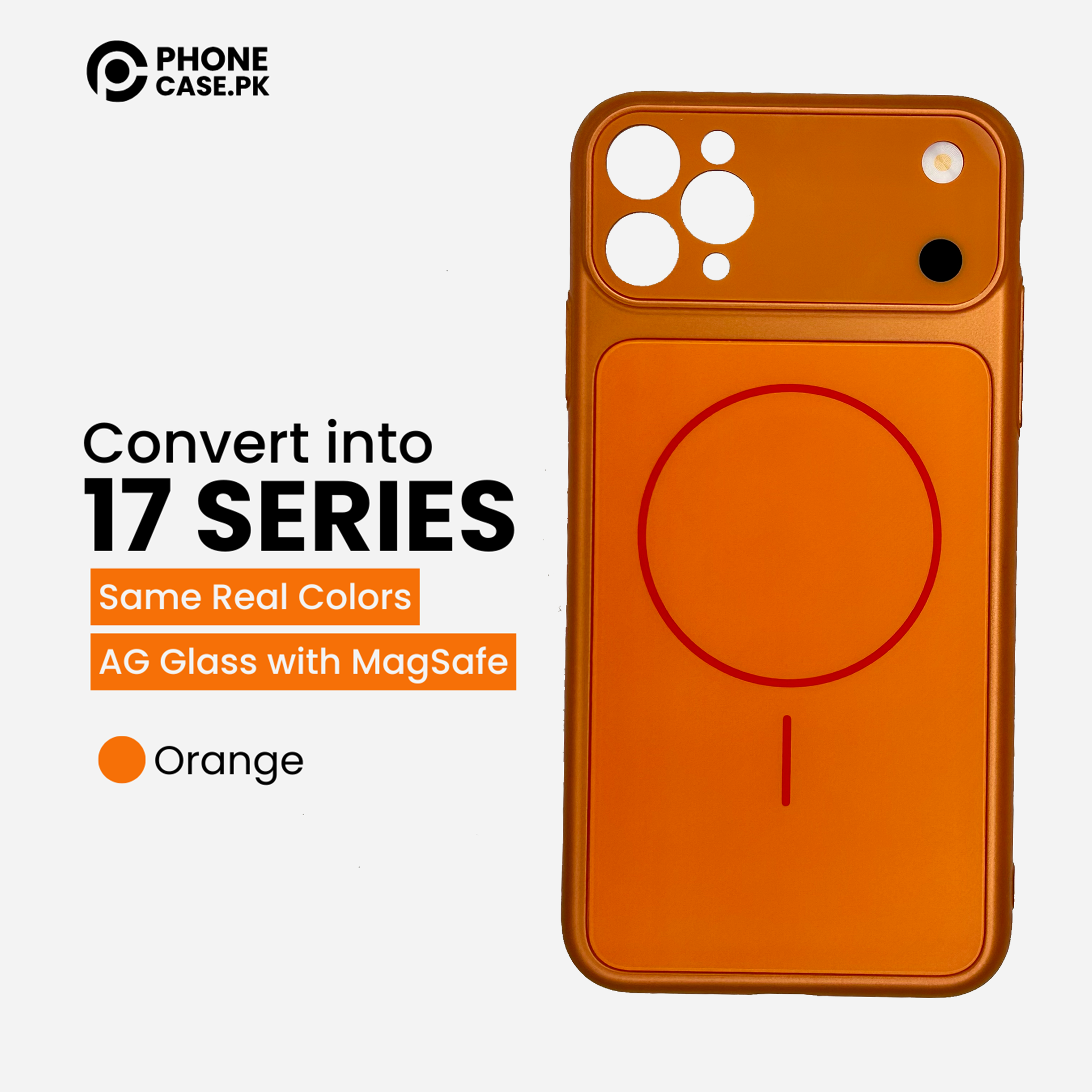 iPhone 11 Pro Max Converter Cover - Upgrade to iPhone 17 Pro Max Matte MagSafe Case with Built-in Camera Lens