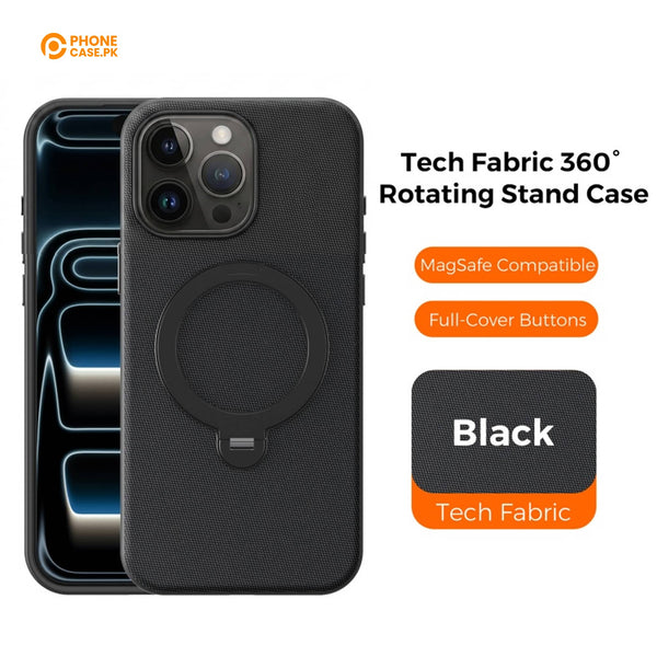 iPhone 16 Pro Max - Tactile Rotix 360° Magnetic Ring Stand Holder Protective Case