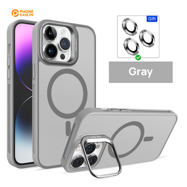 iPhone 14 Pro Max - Linex Matte Magnetic Lens Holder Case with Metal Lens Kit