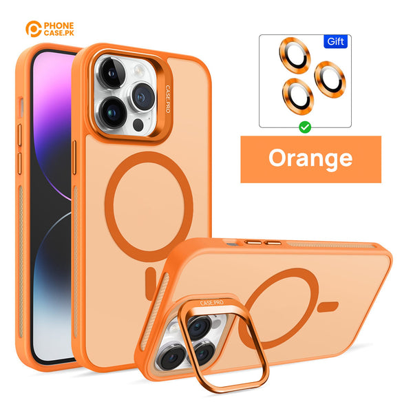 iPhone 16 Pro Max - Linex Matte Magnetic Lens Holder Case with Metal Lens Kit