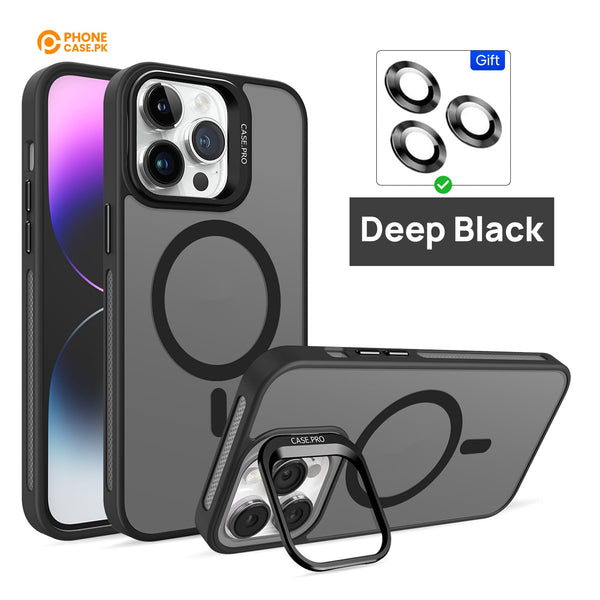 iPhone 13 Pro Max - Linex Matte Magnetic Lens Holder Case with Metal Lens Kit