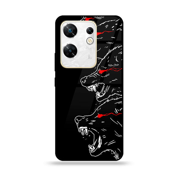 Infinix Zero 30 4G - Black Art Design 7 - Premium Printed Glass soft Bumper shock Proof Case CS-20843