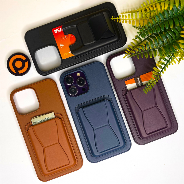 iPhone 11 RockGuard Branded Leather Wallet Case with Stand Function