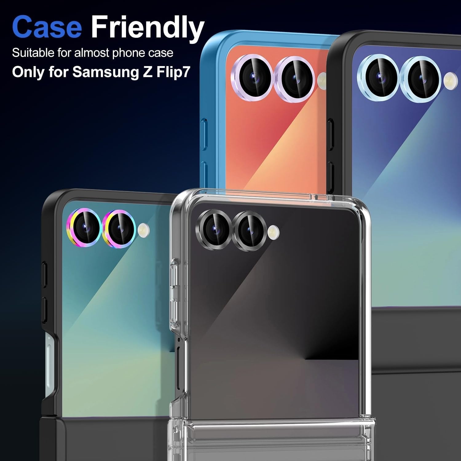 Samsung Galaxy Z Flip 7 - Metal Camera Lens Protector Glass