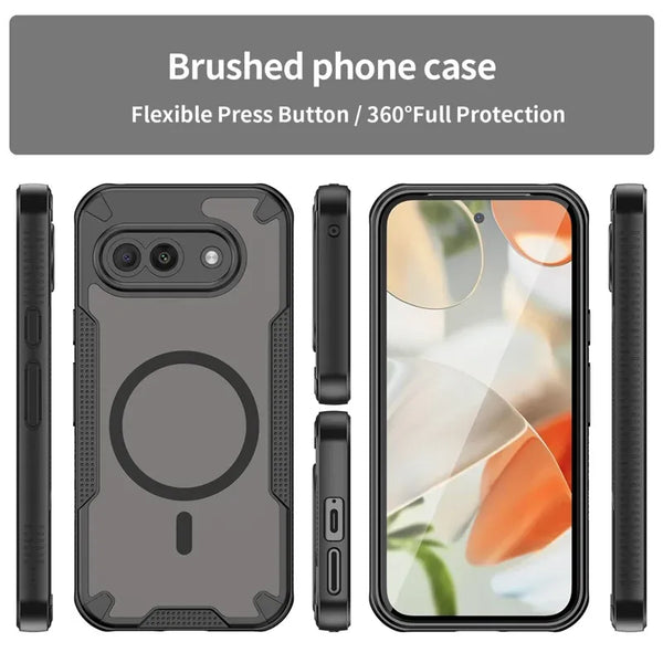 Google Pixel 9A - Translucent ForgeCore Magnetic Armor Phone Case