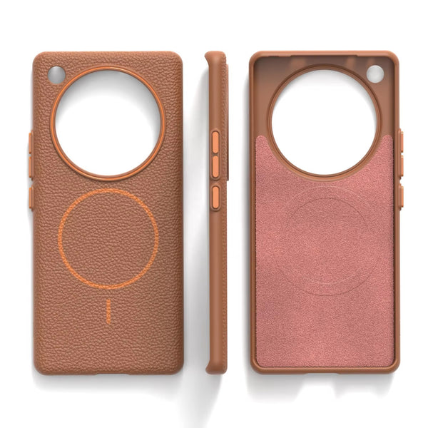 Infinix Zero 40 - Branded Leather Texture MagSafe Compatible Anti-Slip Soft Case