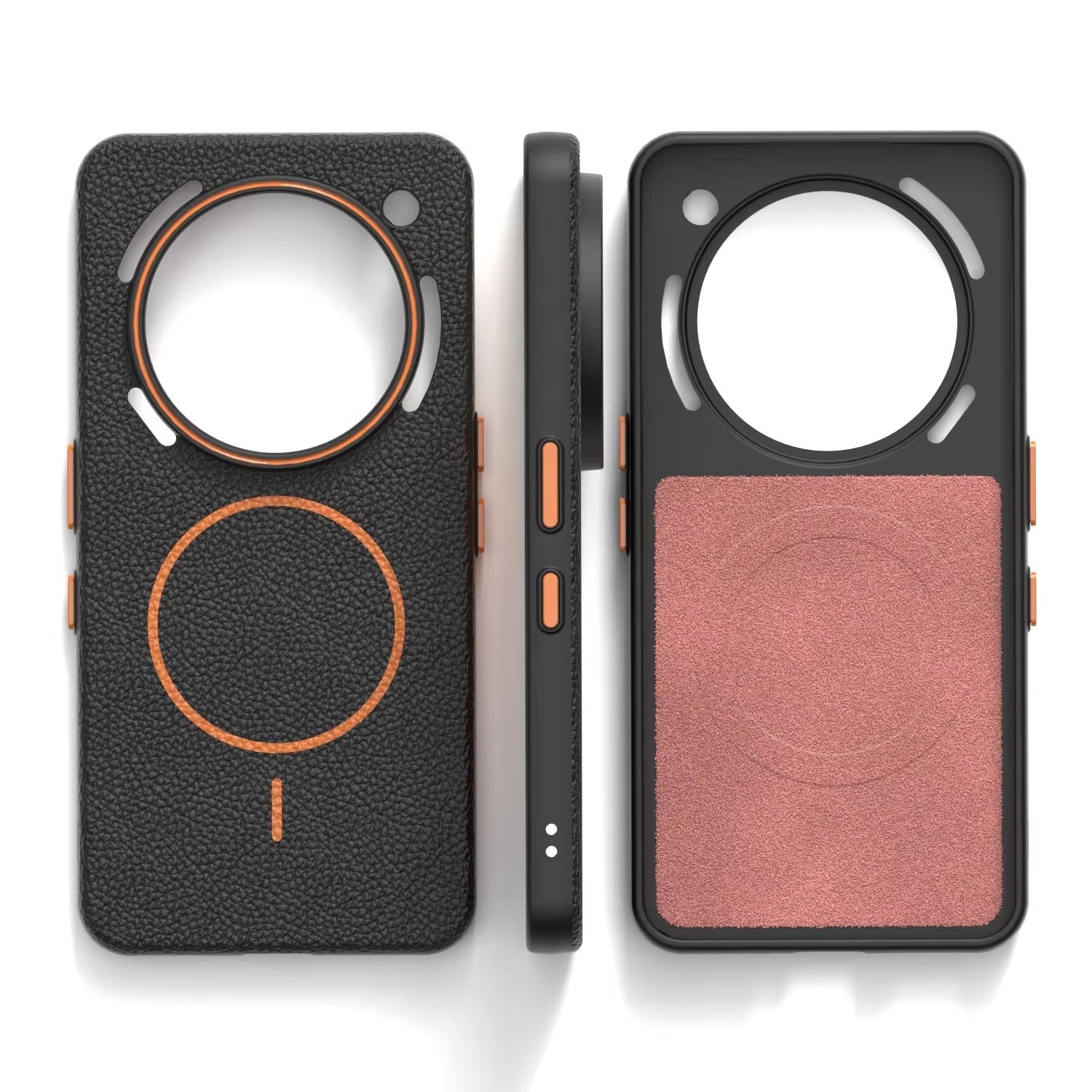 Nothing Phone 3a Pro - Branded Leather Texture MagSafe Compatible Anti-Slip Soft Case