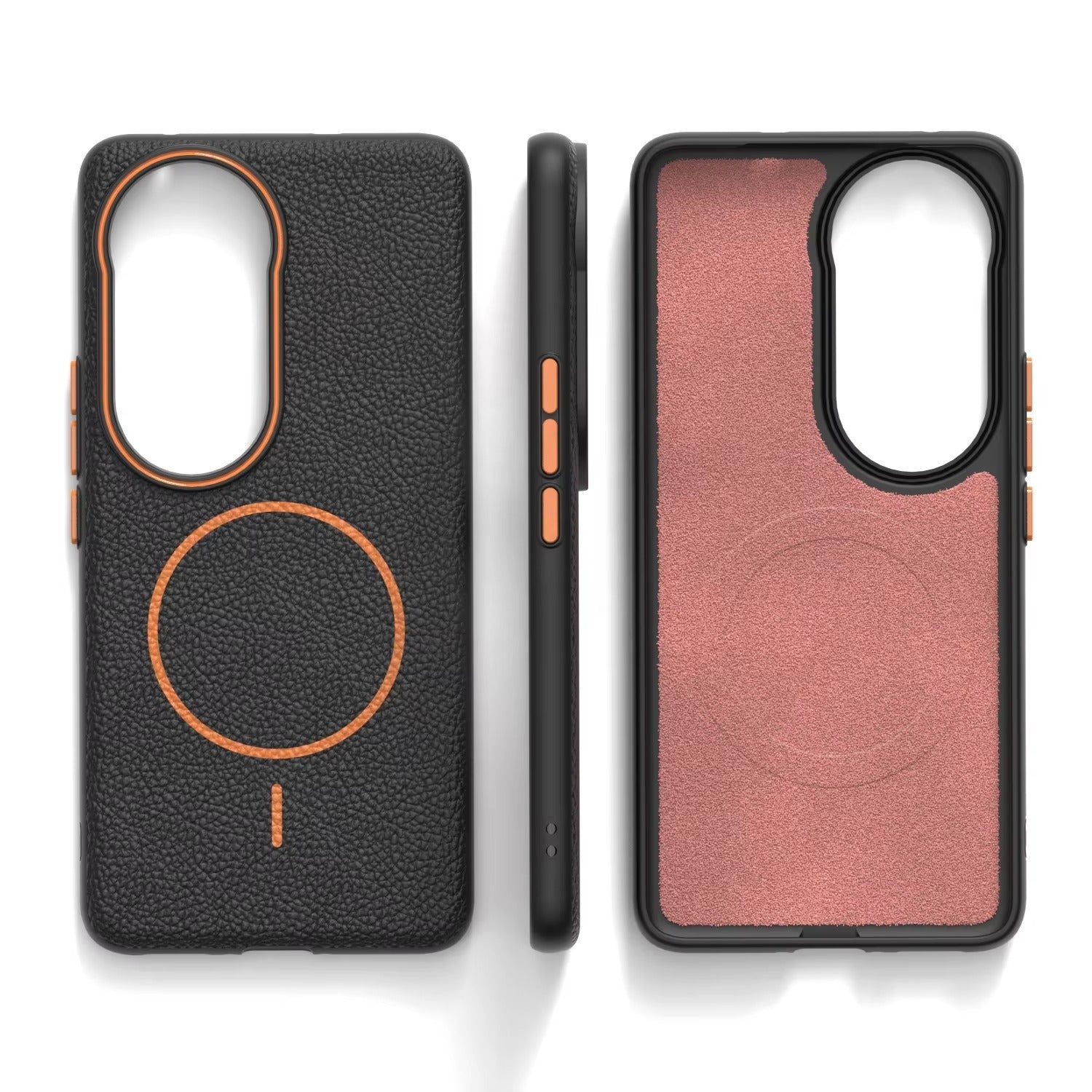 Vivo V40 - Branded Leather Texture MagSafe Compatible Anti-Slip Soft Case