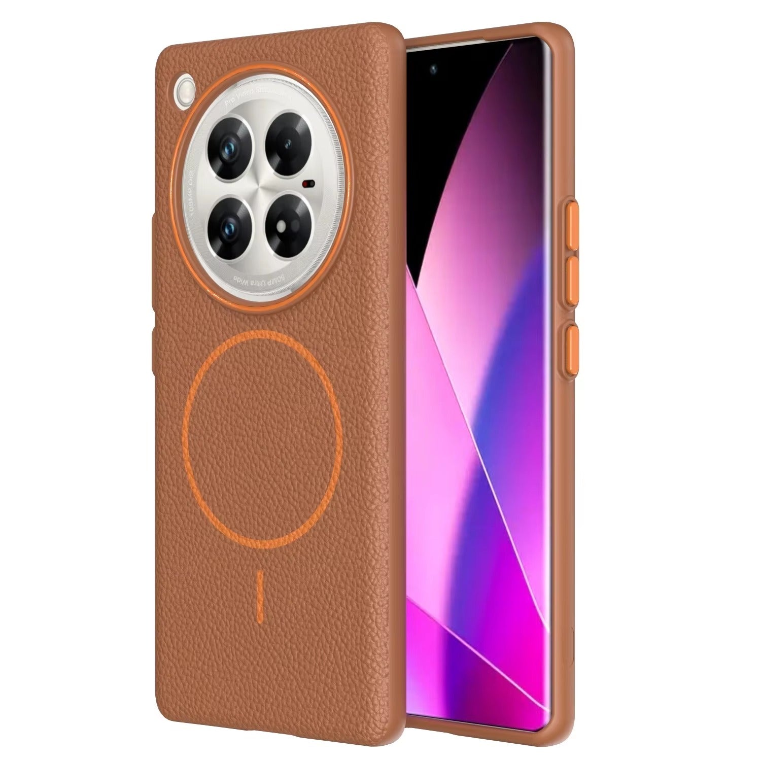 Infinix Zero 40 - Branded Leather Texture MagSafe Compatible Anti-Slip Soft Case