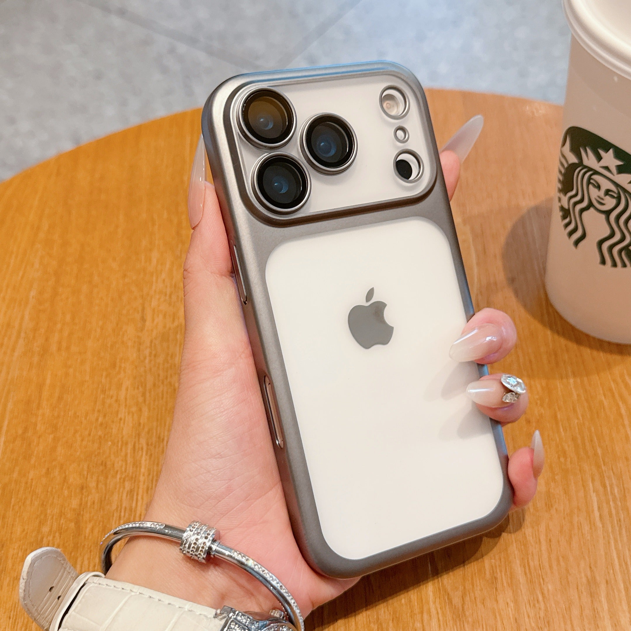 iPhone 17 Pro Max - Luxury Electroplated Metal Feel with Built-in Camera Lens Protection Case