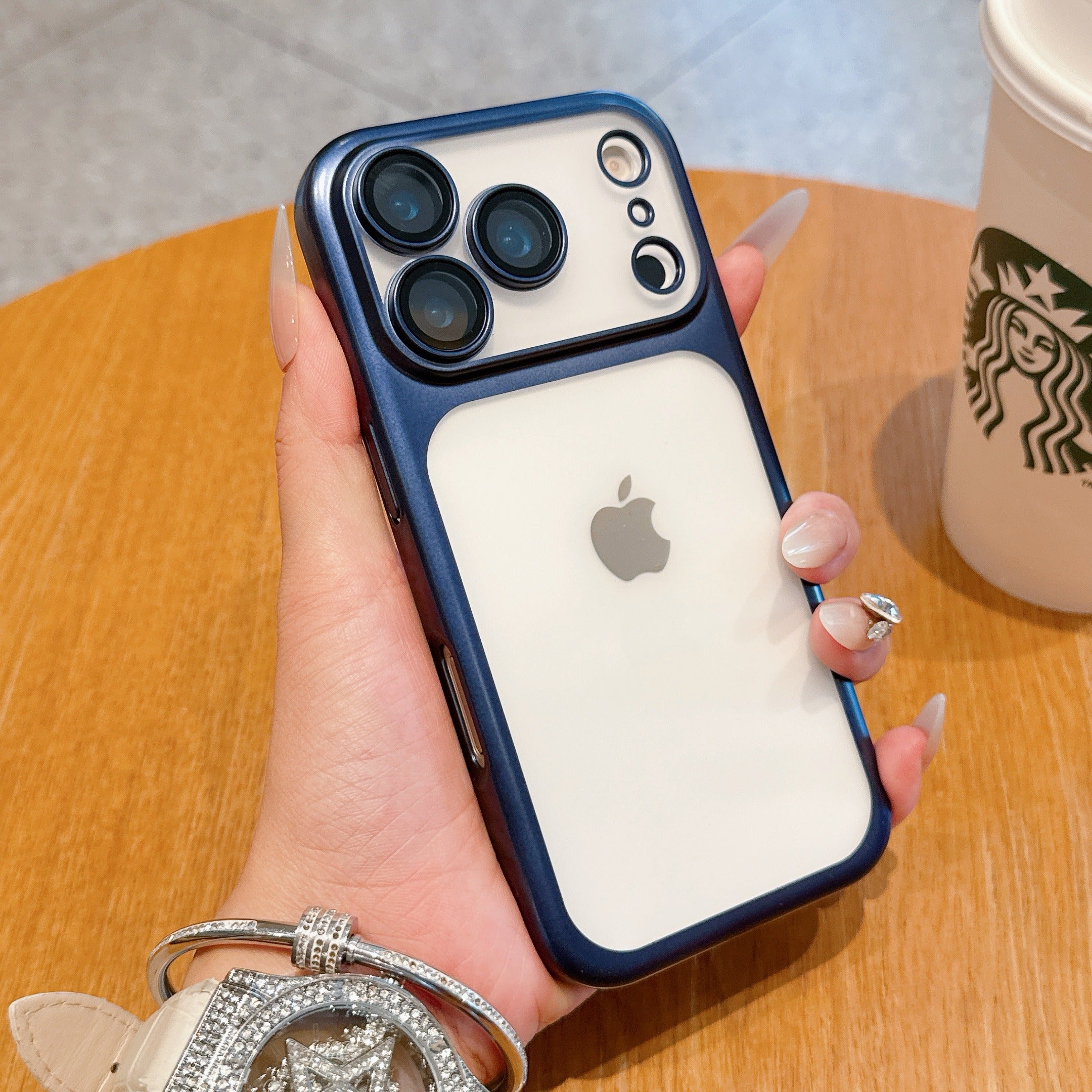 iPhone 17 Pro Max - Luxury Electroplated Metal Feel with Built-in Camera Lens Protection Case