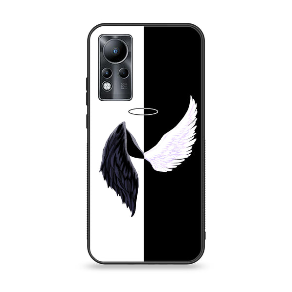 Infinix Note 11/ Note 12 G88- Angel Wings 2.0  Series Design 5  - Premium Printed Glass soft Bumper shock Proof Case  CS-20033