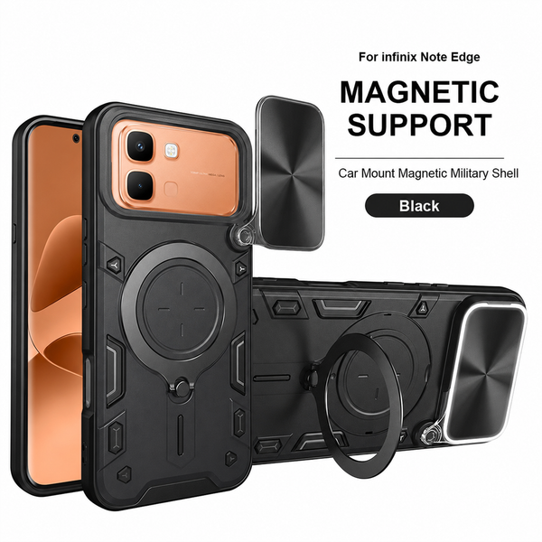 Infinix Note Edge - Stryker Heavy-Duty Magnetic Case with Sliding Lens Protector