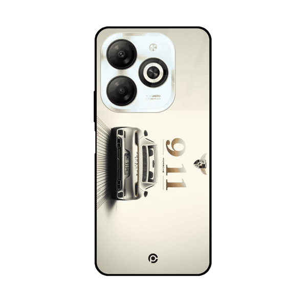 Tecno Spark GO 2024/ Smart 8/ Spark 20/ 20c/ Pop 8/ Hot 40i -   Porsche Pure 911 Power -  Premium Metal Printed soft Bumper shock Proof Case  CS-32596