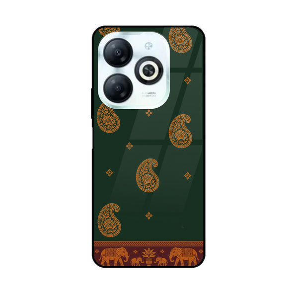 Tecno Spark GO 2024/ Smart 8/ Spark 20/ 20c/ Pop 8/ Hot 40i - Shahi Filigree - Premium Metal Printed soft Bumper shock Proof Case  CS-32092