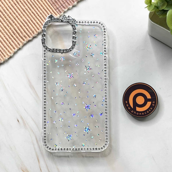 iPhone 13/14 - StarMist Glitter Transparent Case with Crystal Camera Edges