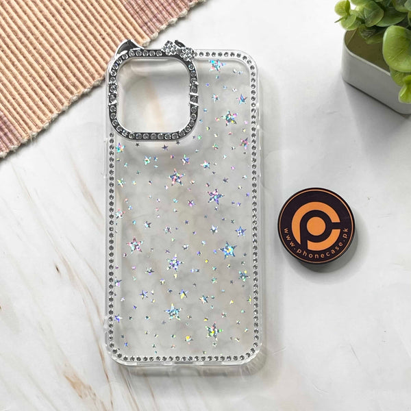 iPhone 15 Pro - StarMist Glitter Transparent Case with Crystal Camera Edges