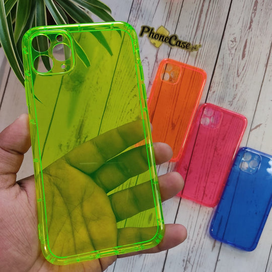 iPhone Neon Shockproof Transparent Soft Case