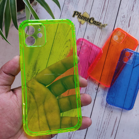 iPhone Neon Shockproof Transparent Soft Case