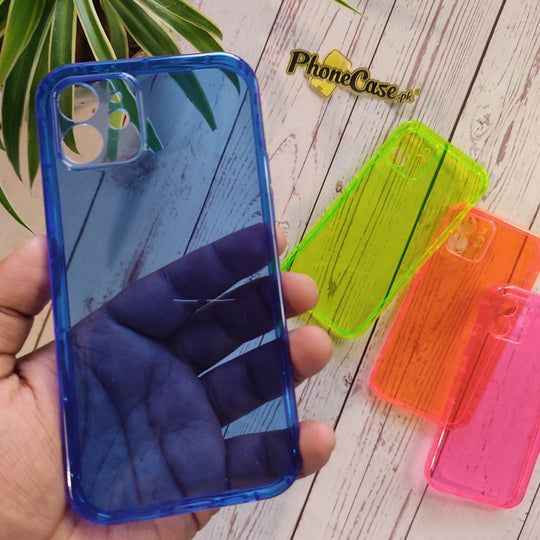 iPhone Neon Shockproof Transparent Soft Case