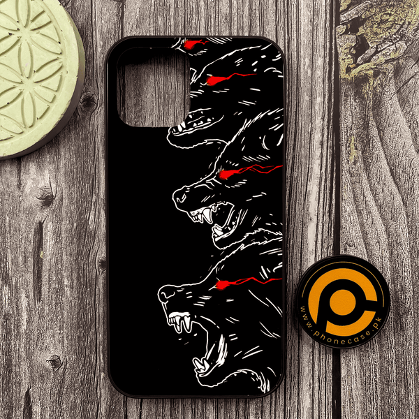 iPhone 12 / 12 PRO  - Black art Design 7 -  Premium Metal Printed soft Bumper shock Proof CaseCS-35794