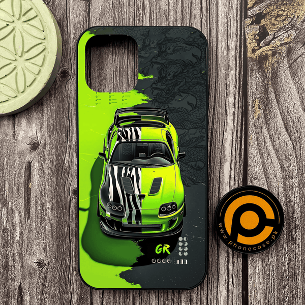 iPhone 12/ 12 Pro - Trish Art Racing car Design  - Premium Metal Printed soft Bumper shock Proof Case  CS-33728
