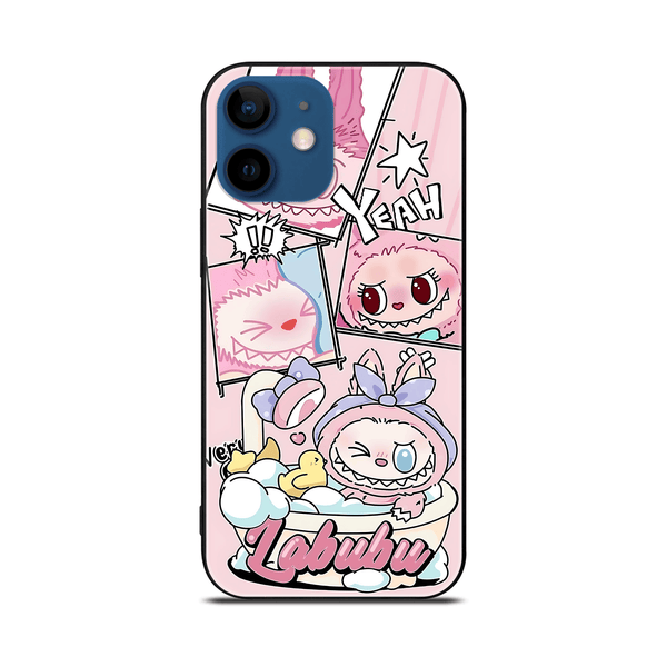 iPhone 12 Mini Labubu Design 2  Premium Metal Printed soft Bumper shock Proof Case CS-37173