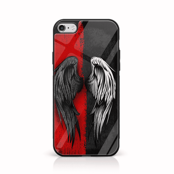 iPhone 6 Plus / 6s Plus  -  Angel wings 2.0 Design 10  Premium Printed Glass soft Bumper shock Proof Case CS-32563