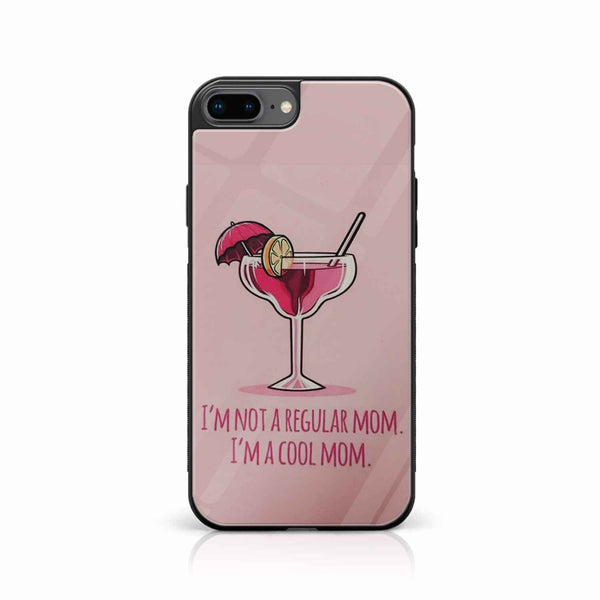 iPhone 7 Plus / 8 Plus  - Cool Mom Vibes  - Soft Bumper shock Proof Glass Case CS-32255