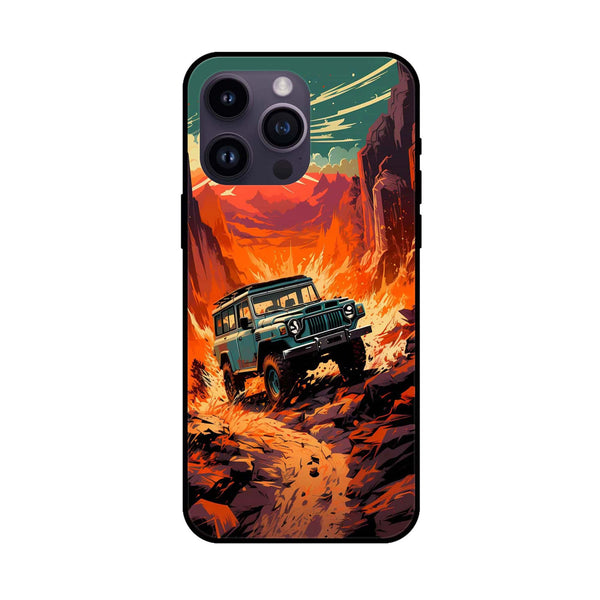 iPhone 12 Pro - Jeep Offroad - Premium Metal Printed soft Bumper shock Proof Case