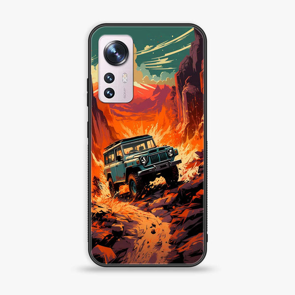 Xiaomi 12 - Jeep Offroad - Premium Printed Glass soft Bumper Shock Proof Case CS-11222